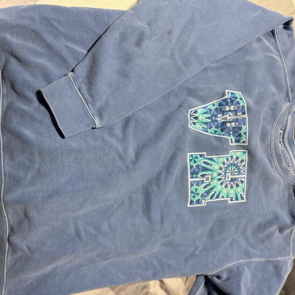 Blue Graphic Comfort Color Sweatshirt